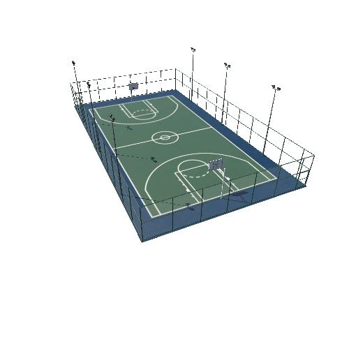Modular Basketball Court A3 Quad